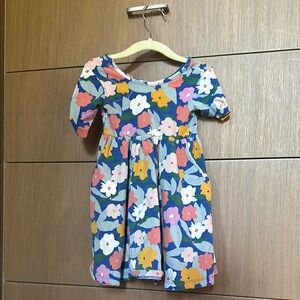 Hanna Andersson Floral Dress - Blue, Pink, Yellow